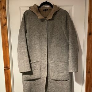 Knee length wool coat